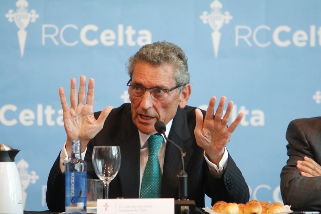 Carlos Mouriño, durante la rueda de prensa que ofreció ayer en el Museo del Celta.