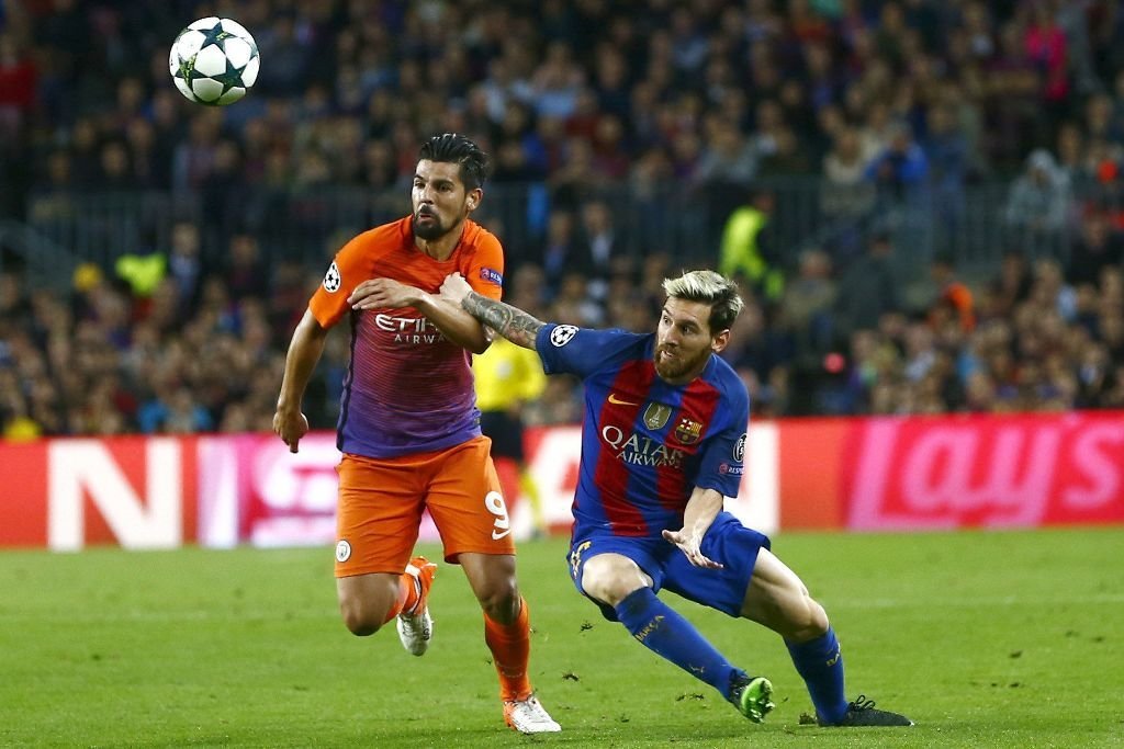 El ex céltico y ex barcelonista Nolito fue titular en el ataque de un City al que ajustició Leo Messi.