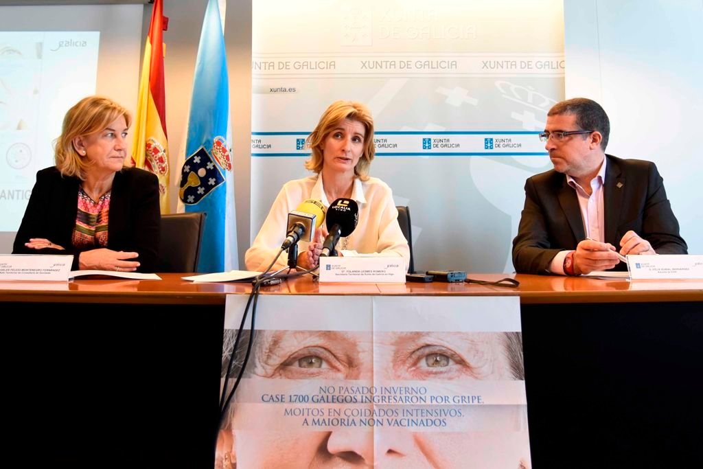 Ángeles Feijóo-Montenegro, Yolanda Lesmes y Félix Rubial, ayer en rueda de prensa.