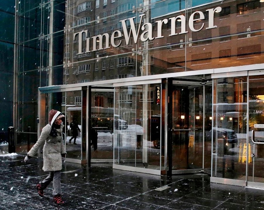 Imagen de la compañía Time Warner, adquirida por AT&T en su sede de Nueva York.