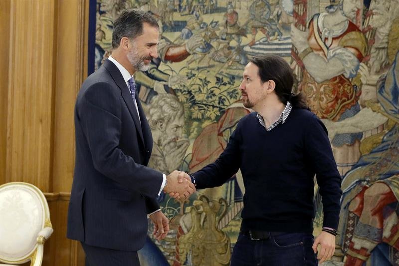 El Rey ha recibido hoy al líder de Podemos, Pablo Iglesias