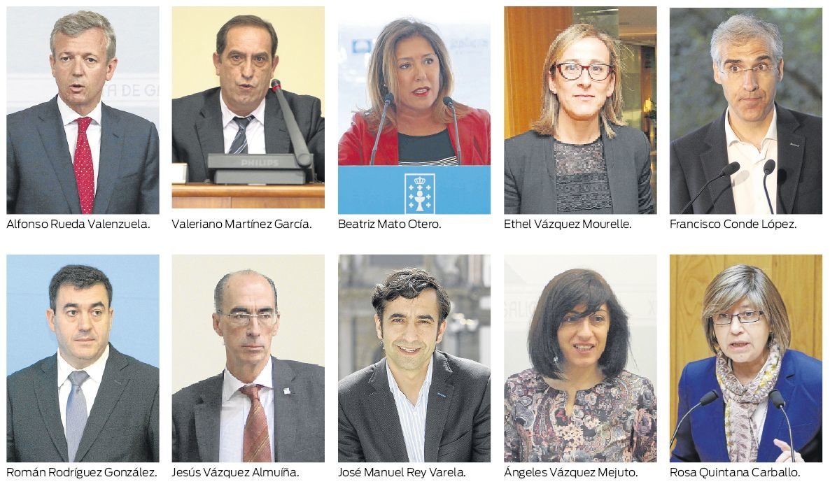 Los nuevos conselleiros de la Xunta 2016