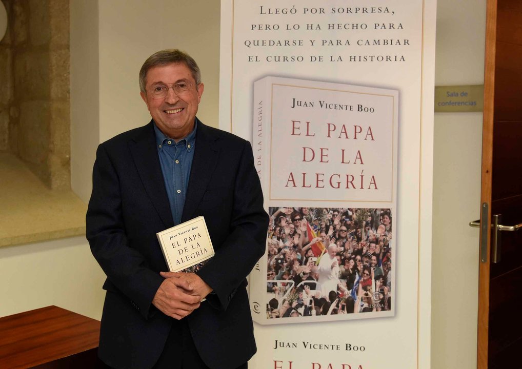 Juan Vicente Boo, ayer, en la presentación de su libro en Vigo.