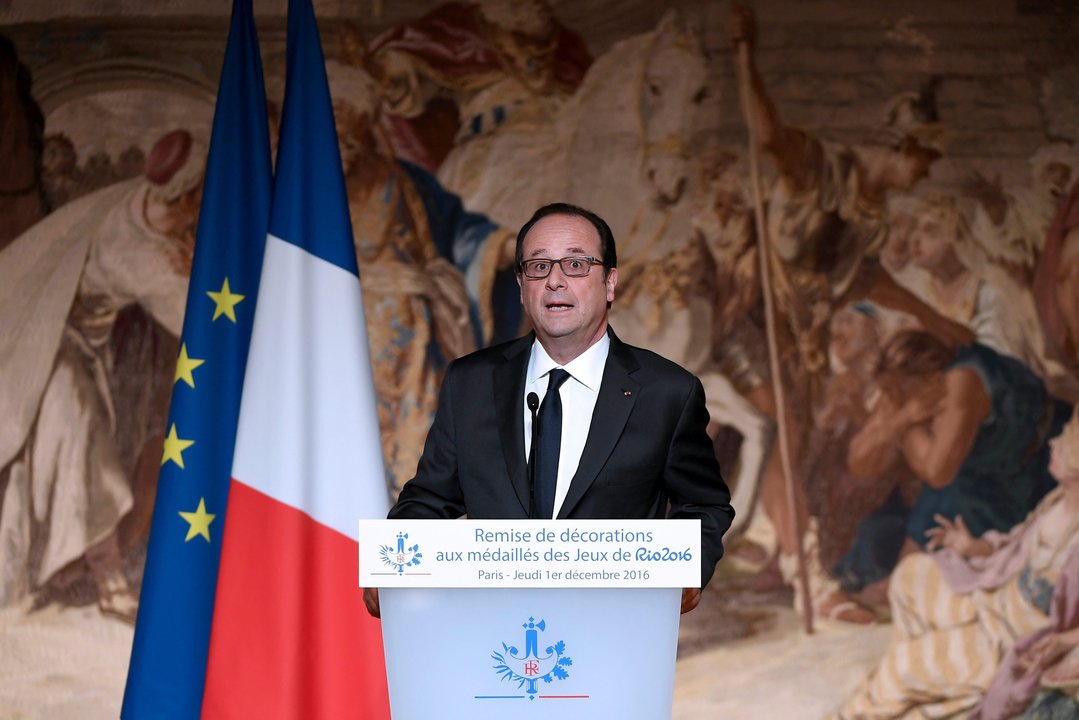 El presidente de la República francesa, François Hollande, ayer durante una intervención.