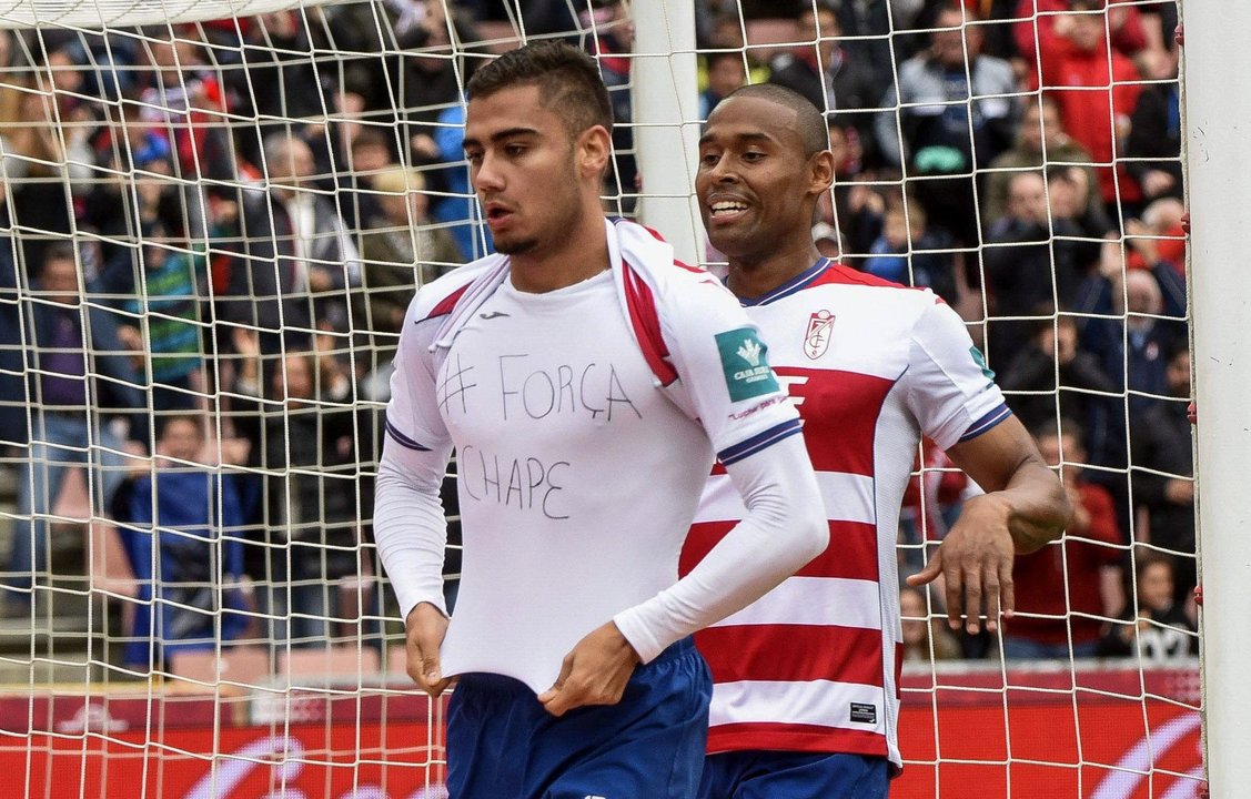 Pereira se acordó de la tragedia del Chapecoense al marcar el 1-0.
