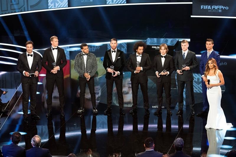 Los ganadores del premio FIFA FIFPro World XI