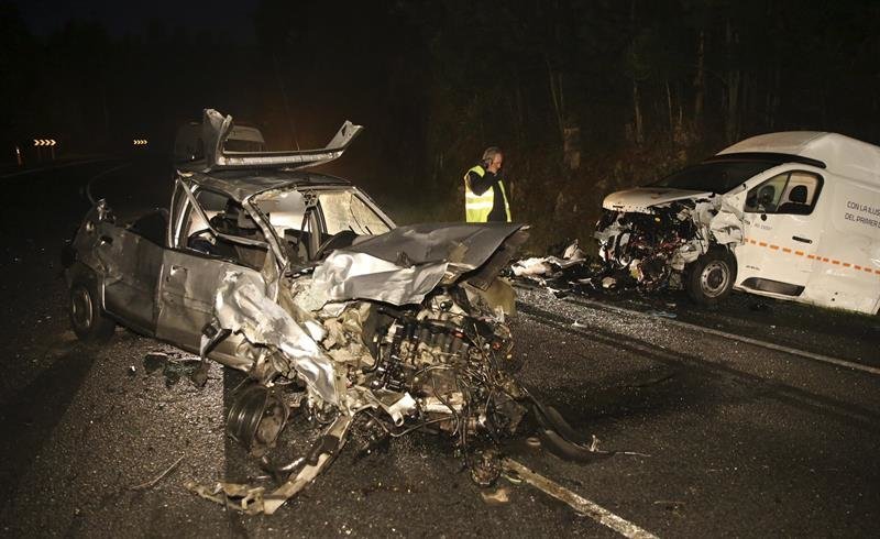 El accidente ocurrido anoche en la N-550, a la altura de Cerponzóns, en la provincia de Pontevedra