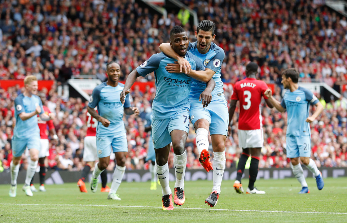 El excéltico Nolito celebra un gol con el Manchester City.Manchester City&#39;s Kelechi Iheanacho celebrates scoring their second goal with Nolito 
Action Images via Reuters / Carl Recine
Livepic
EDITORIAL USE ONLY. No use with unauthorized audio, video, data, fixture lists, club/league logos or &#34;live&#34; services. Online in-match use limited to 45 images, no video emulation. No use in betting, games or single club/league/player publications.  Please contact your account representative for further details.