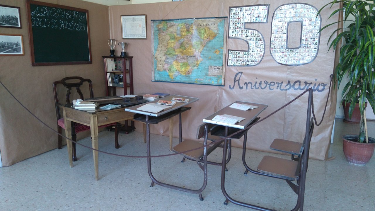 Un aula del siglo pasado