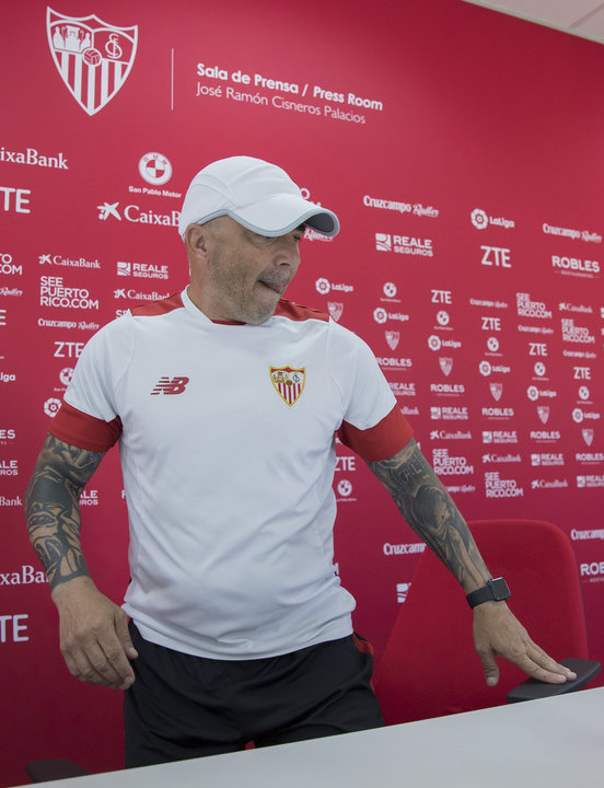 Jorge Sampaoli puede dirigir hoy su último partido al frente del Sevilla.