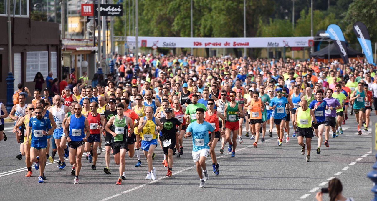 Un total de 827 atletas completaron a carreira de Samil nunha xornada de moito calor.