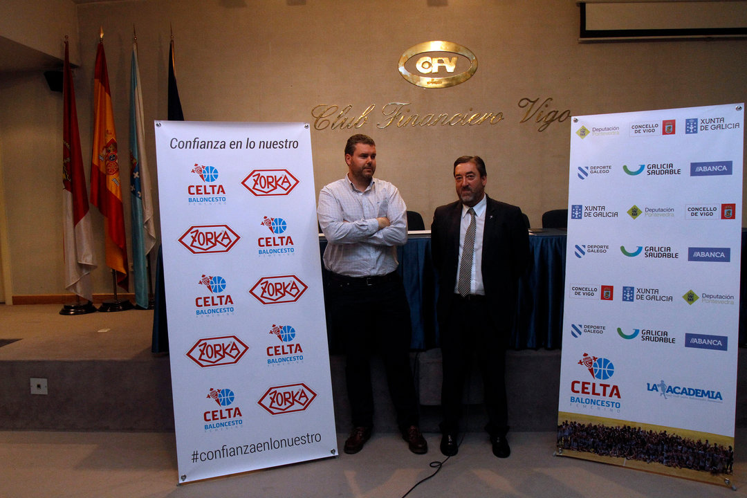 Héctor Pérez, gerente de Zorka, y Carlos Álvarez, presidente del Celta, firmarán próximamente el acuerdo.