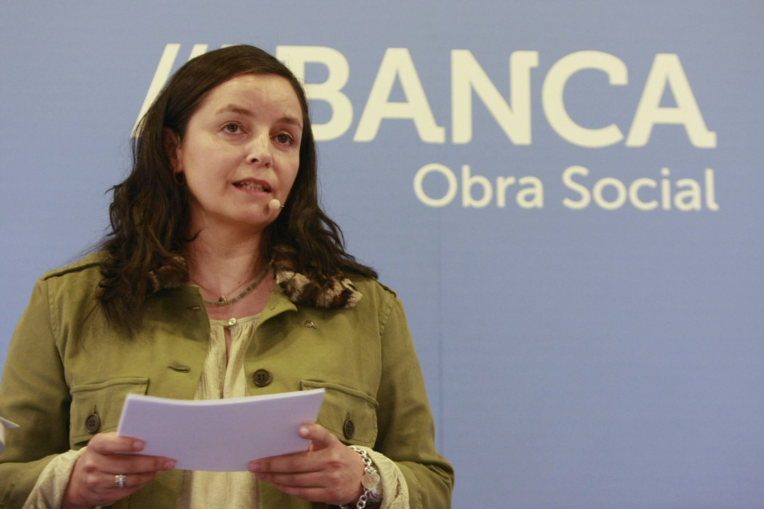 La directora de Responsabilidad Social de Abanca, Tatiana Suárez Cancelo, en su intervención.