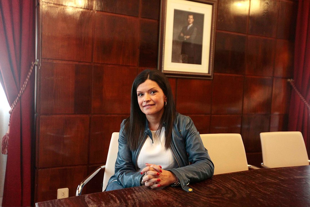 Nidia Arévalo, alcaldesa de Mos, en su despacho del Concello.