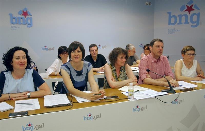 Ana Pontón, onte en Santiago durante a xuntanza do Consello Nacional do BNG.