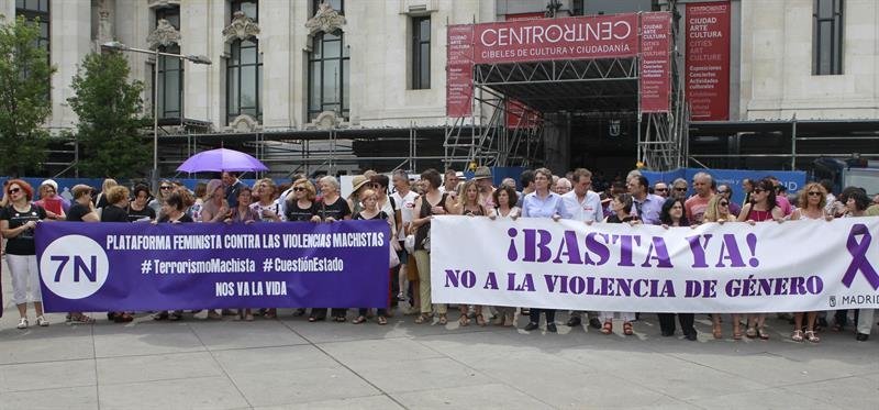 Concentración convocada por el Movimiento Feminista de Madrid