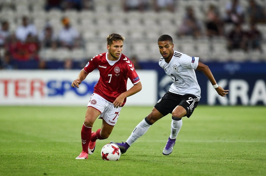 Hjulsager fue titular ayer con Dinamarca ante la selección germana.
