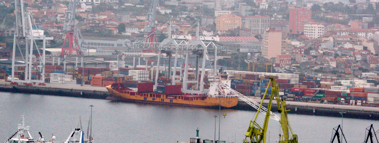 El principal punto de salida de las exportaciones de Vigo y la provincia es el puerto de la ciudad.