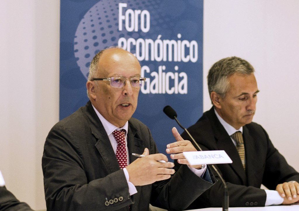 González-Laxe, durante la presentación del informe del Foro Económico de Galicia.