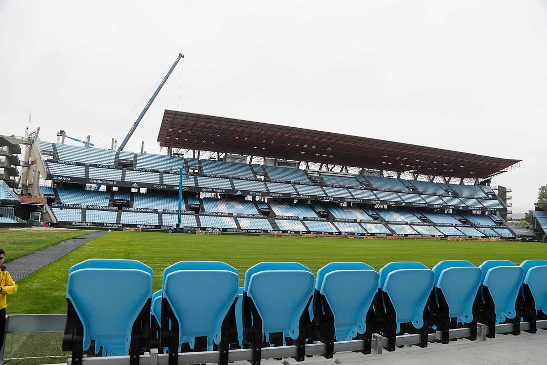 La remodelación del estadio de Balaídos está inmersa en su segunda fase, la de la grada de Río.