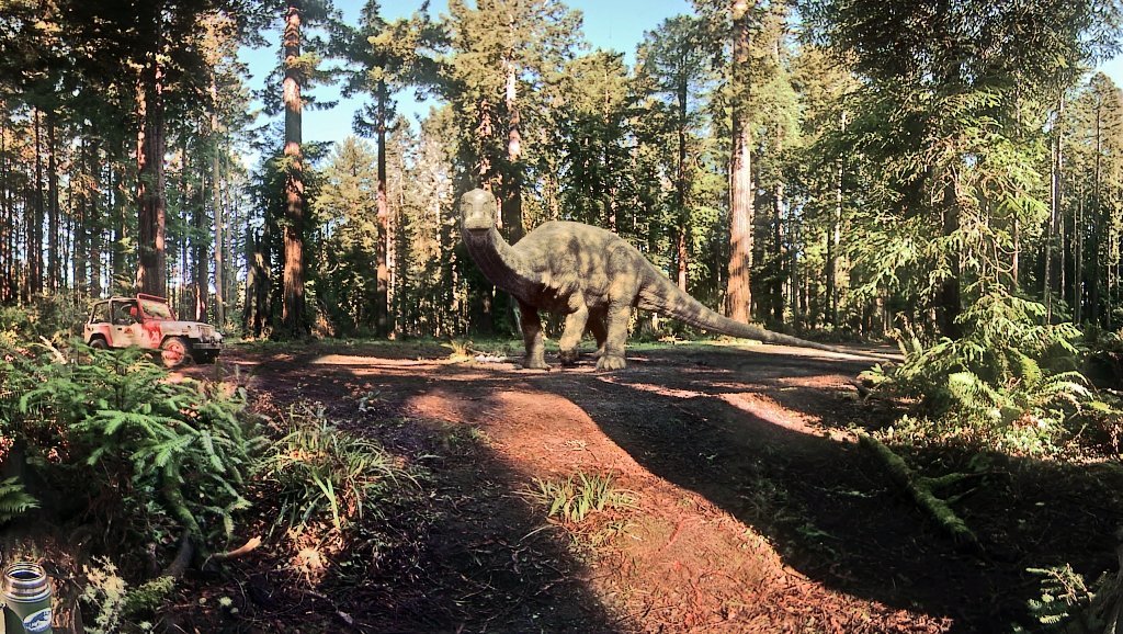 Imagen del gigante y pacífico aparatosaurus que protagoniza la historia de realidad virtual.
