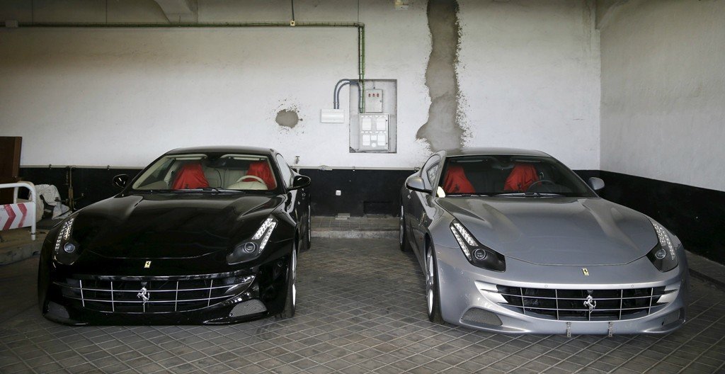 Los dos Ferrari que había recibido como regalo el rey emérito don Juan Carlos.