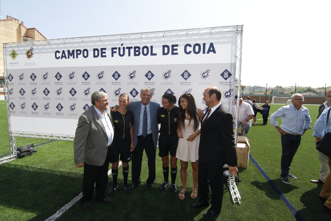 Ángel María Villar, hace dos años en la inauguración del campo federativo de Coia, en Vigo.