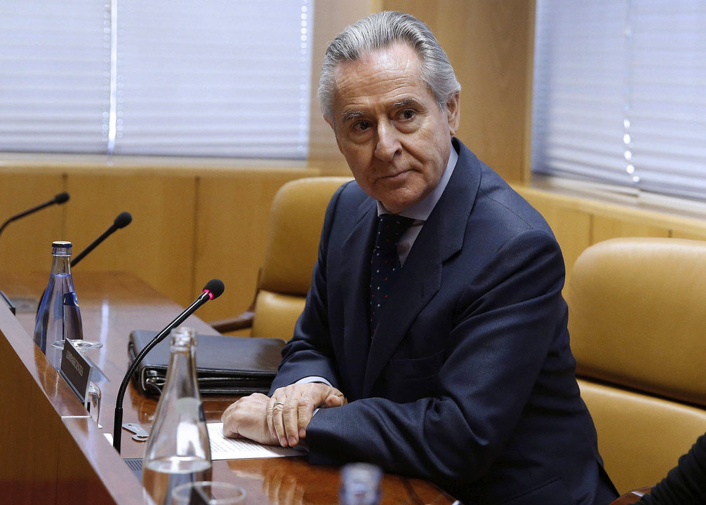 Blesa, el pasado febrero, compareciendo ante la comisión sobre la corrupción en la Asamblea de Madrid.