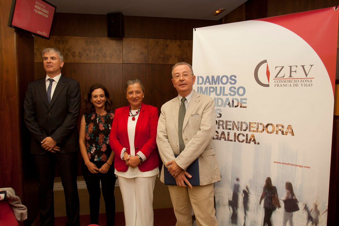 Santiago Lago, Susana Lama, Teresa Pedrosa y Albino Prada en la presentación del informe Ardán.
