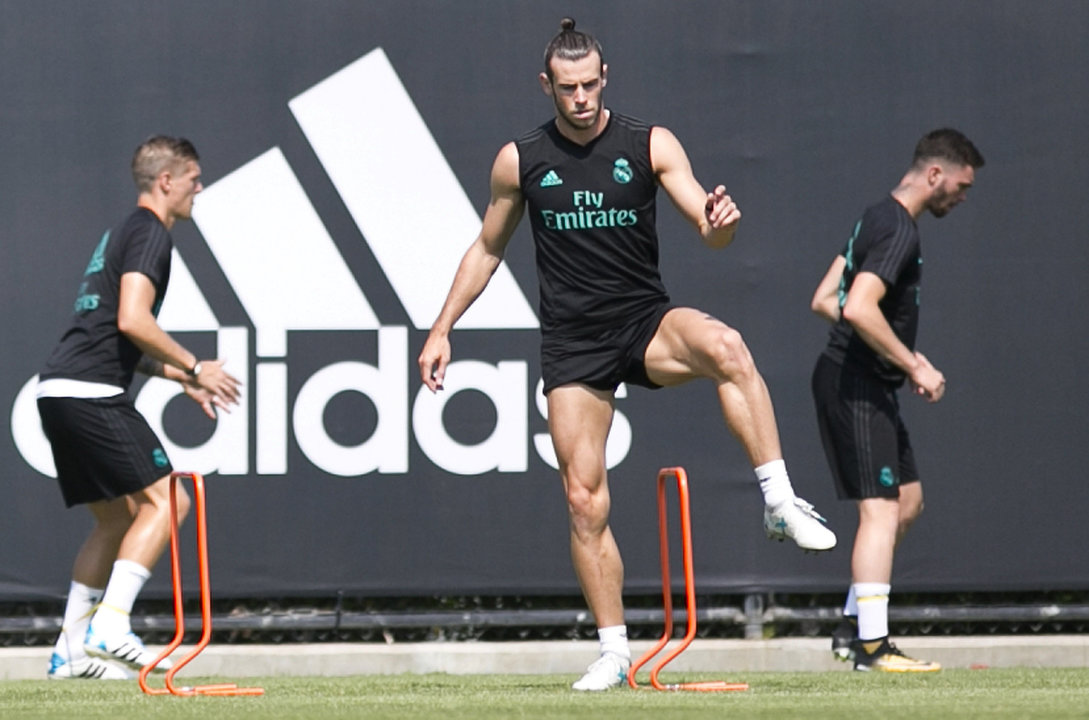 Bale, durante un entrenamiento de pretemporada con el Real Madrid.