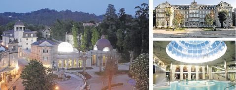 Balneario de Mondariz, única Villa Termal de España en activo desde 1873. El Palacio del agua, lleno de luz gracias a su cúpula