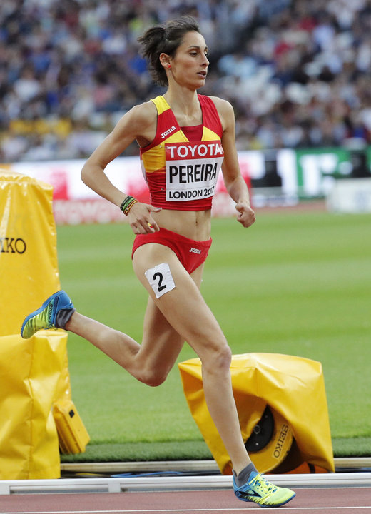 Solange Pereira, durante su participación en los Mundiales de Londres.