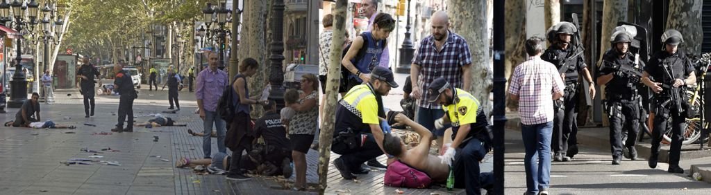 Imágenes del atentado en Barcelona