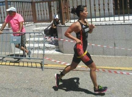 María Ferreira, en una prueba como triatleta.