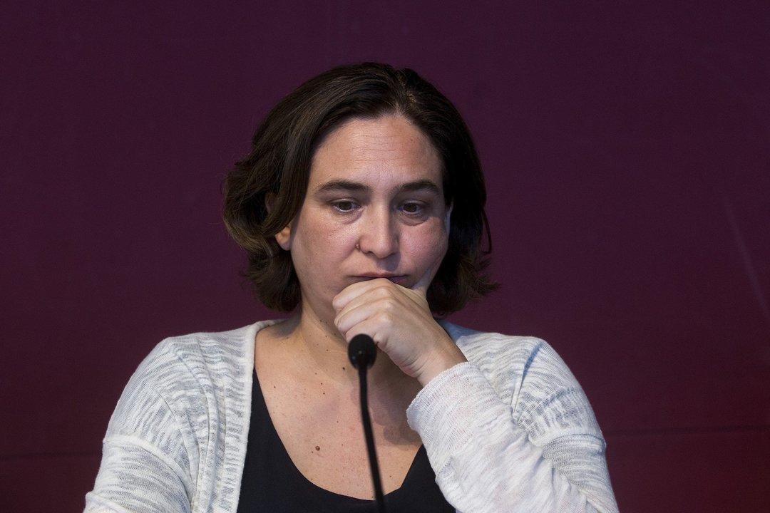 La alcaldesa de Barcelona, Ada Colau, durante un acto político.