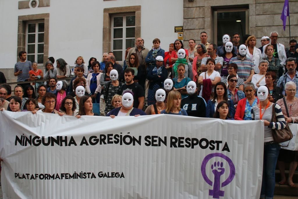 Una de las múltiples concentraciones en Vigo condenando la violencia machista.