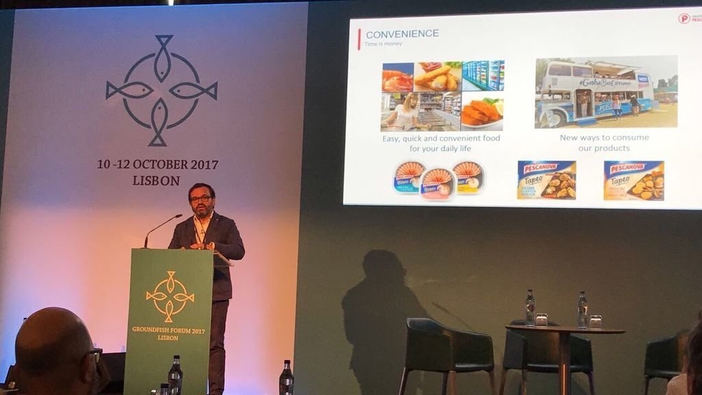 El consejero delegado de Nueva Pescanova, Ignacio González, participó ayer en el Groundfish Forum 2017 en Lisboa, donde explicó los avances de la compañía, que comercializa en 80 países y con 12.000 empleados.