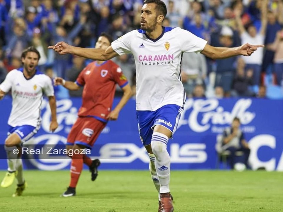 Borja Iglesias ha marcado cinco goles con el Zaragoza en lo que va de temporada.