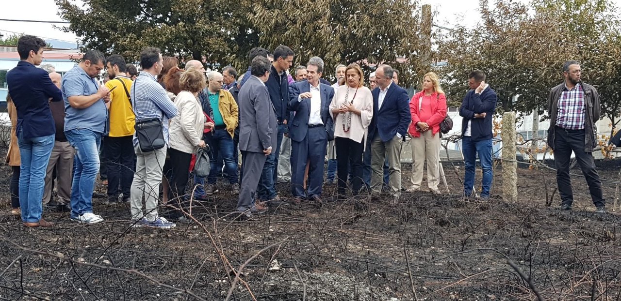 Pedro Sánchez, Abel Caballero y Carmela Silva visitan las zonas afectadas  JV Landín