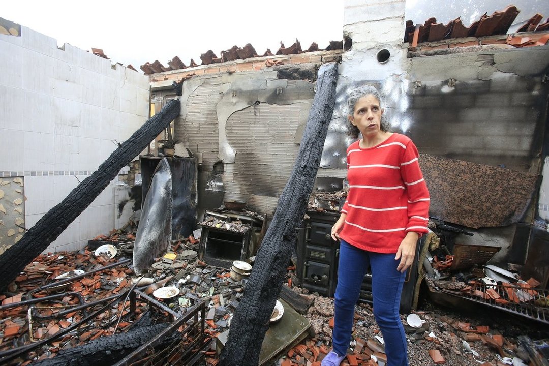 La casa de Patricia Soalleiro, totalmente destrozada.