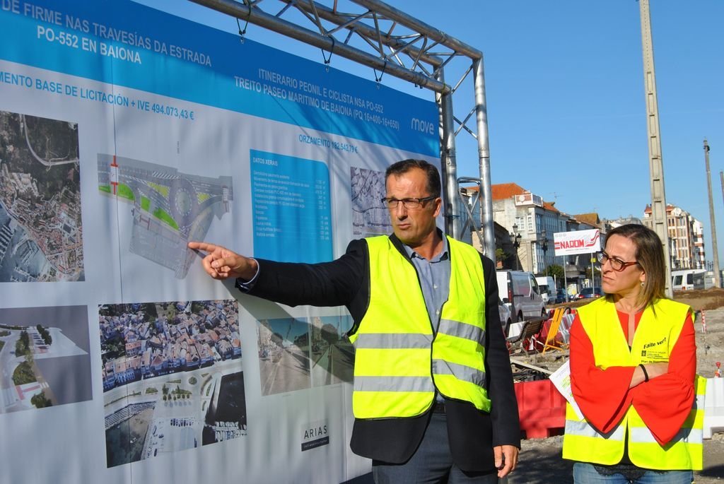 El alcalde Rodal explicó el alcance del proyecto durante la visita de los representantes de la Xunta.