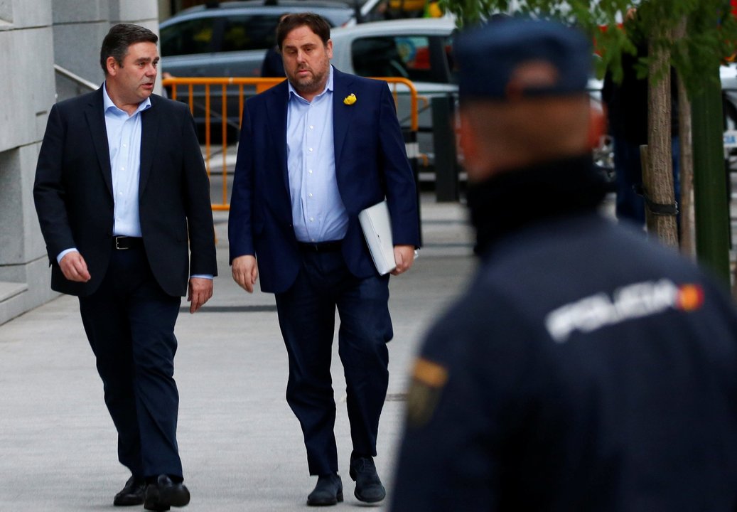 Junqueras, con su abogado, a su llegada el pasado 2 de noviembre a la Audiencia Nacional.