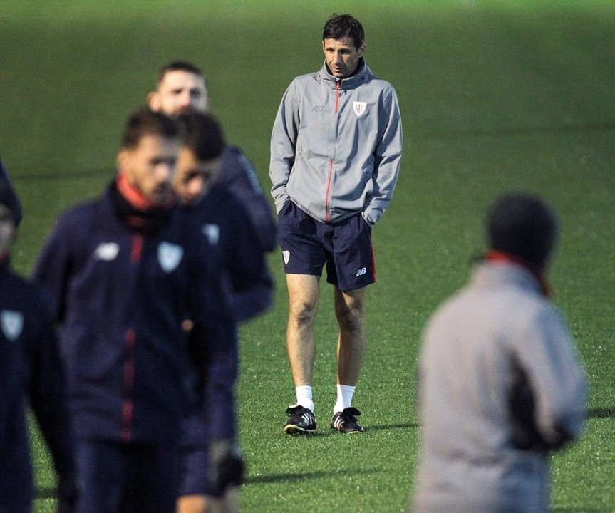 José Ángel Ziganda, técnico del Athletic, en un entrenamiento.