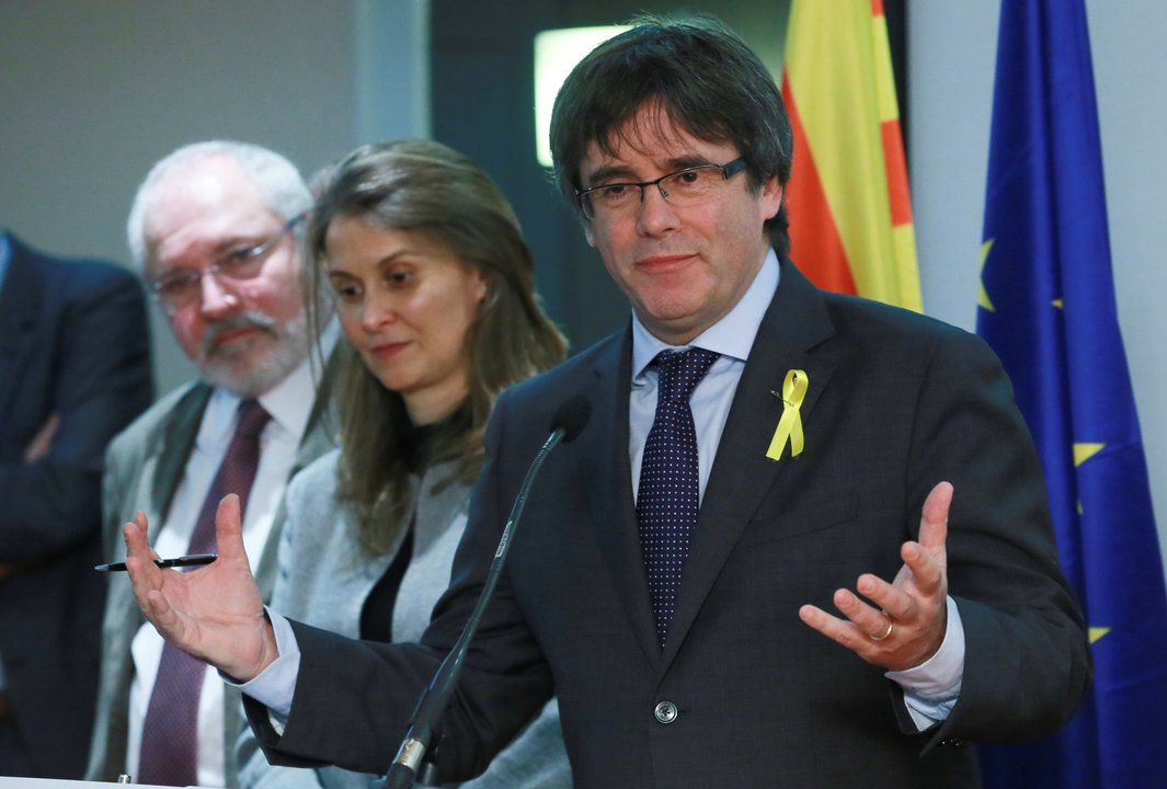 El expresident de la Generalitat Carles Puigdemont ofreció una rueda de prensa en Bruselas.