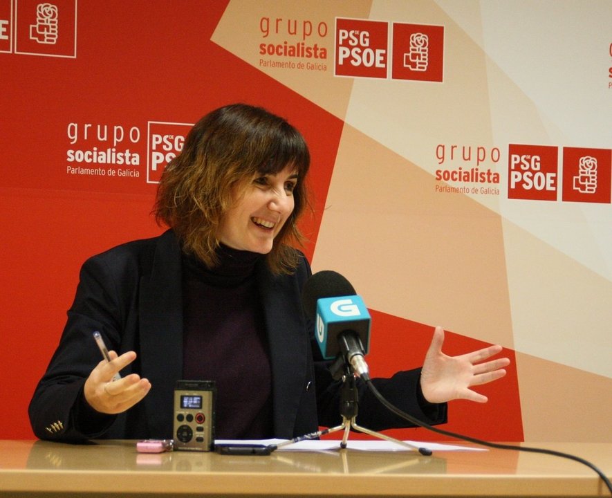 María Luisa Pierres, durante la rueda de prensa en Santiago.