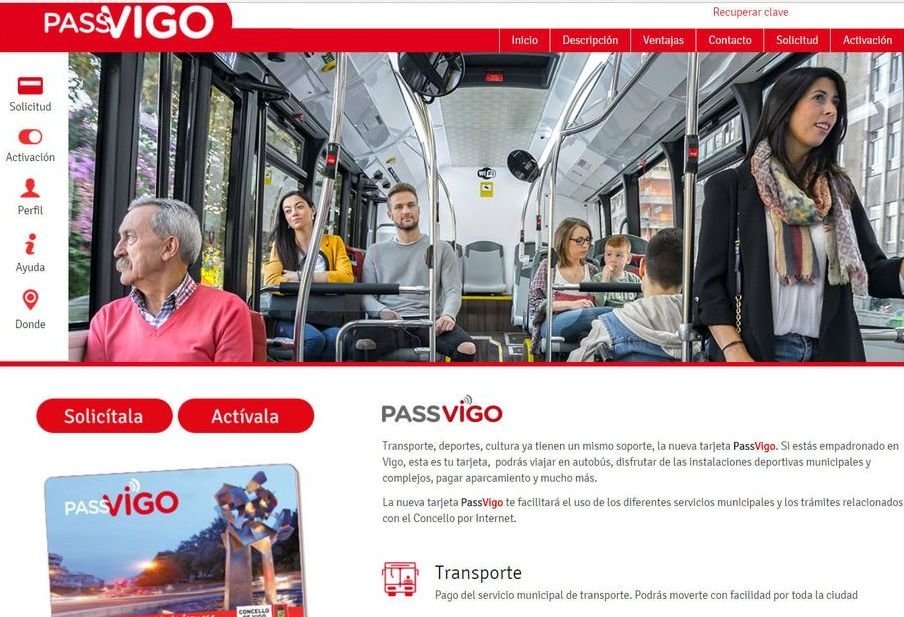 Ya está operativo el sitio web en el que se puede solicitar la tarjeta PassVigo, aunque los ciudadanos que ya tienen tarjeta de autobús urbano la recibirán en su domicilio entre diciembre y enero.