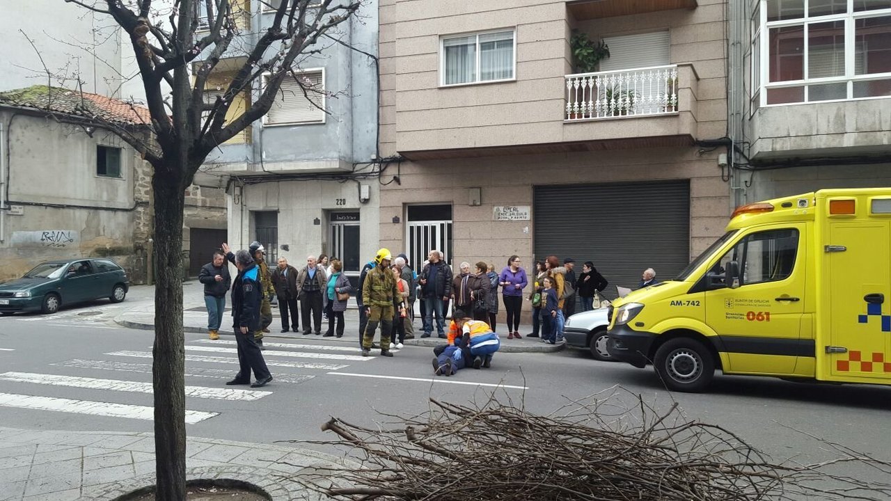 Atropello que se produjo en el año 2015 en la avenida de Buenos Aires de Ourense.