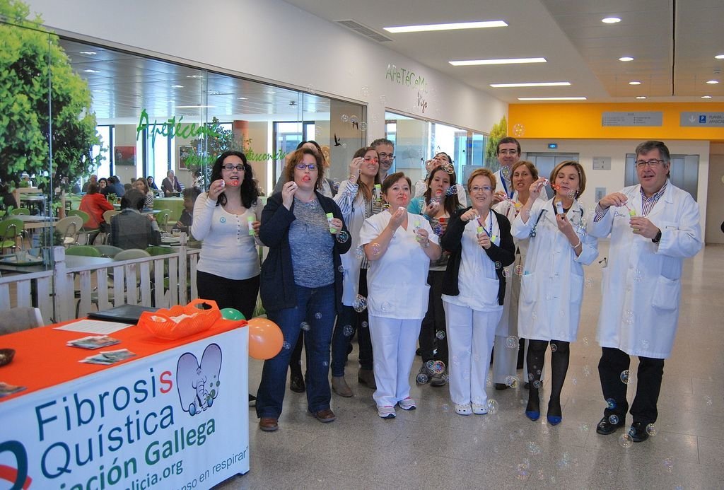 Una imagen de la celebración este año del Día Mundial de la Fibrosis Quística en el Cunqueiro.