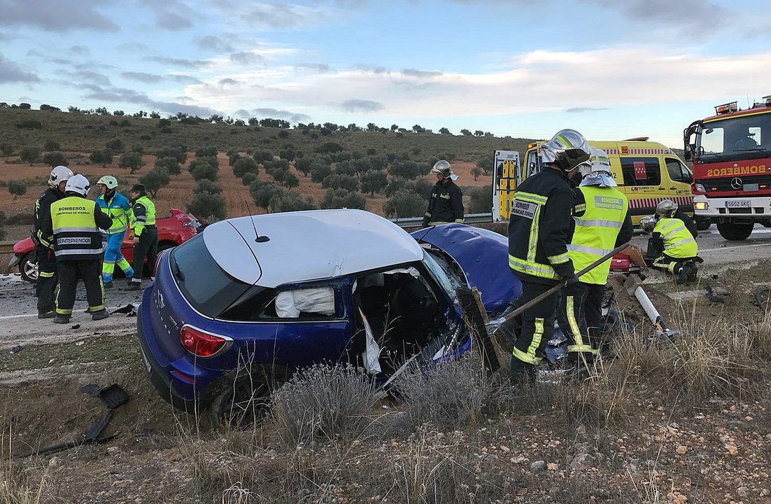 Uno de los últimos accidentes del año pasado, en la localidad madrileña de Morata de Tajuña.