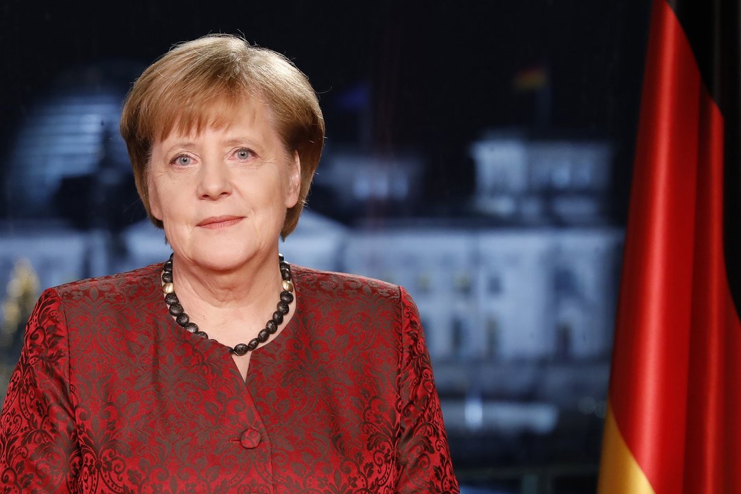 Merkel, durante el mensaje de año nuevo a los alemanes.